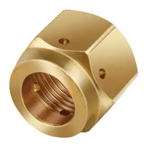 JB Industries NST4-6 Brass Nut, 3/8 Frost Free Forged Refrigeration