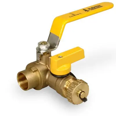 Everflow 706C114-NL 1-1/4 SWT X SWT Ball Valve with Hose Drain Lead Free