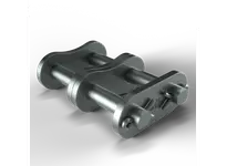 HKK Chain HKKRC080CCL2 Connecting Link ANSI 80 Double Strand Cottered Carbon Steel 1 in Pitch x 5/8 in Roller Dia x 5/8 in Roller W