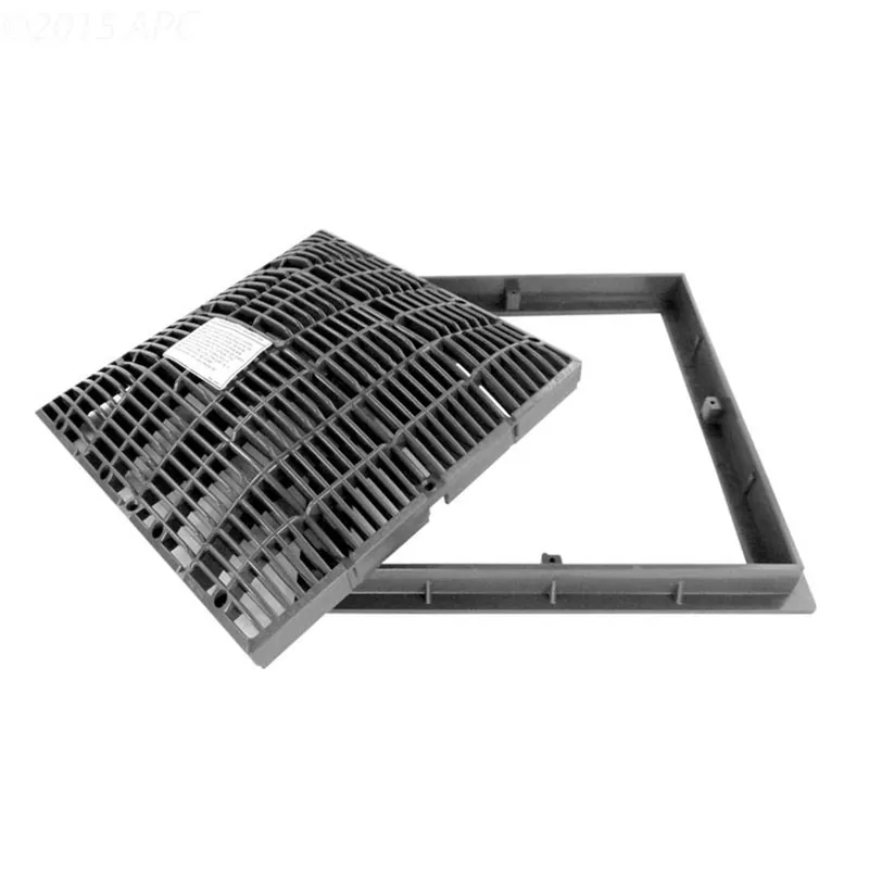 Waterway Plastics 640-4729-DKGV Main Drain Grate 12 x 12 Dark Gray