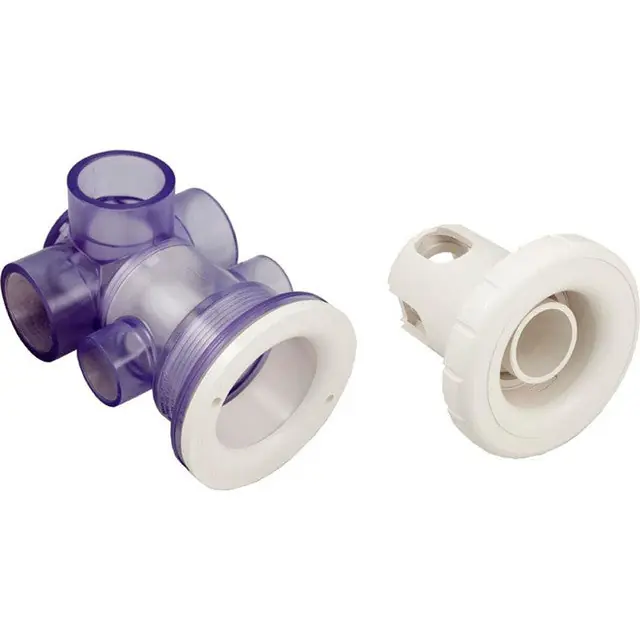 HydroAir/Balboa 10-5050WHT Jet Cmplt,BWG/HAI Butterfly,3-1/4hs,Eye,White