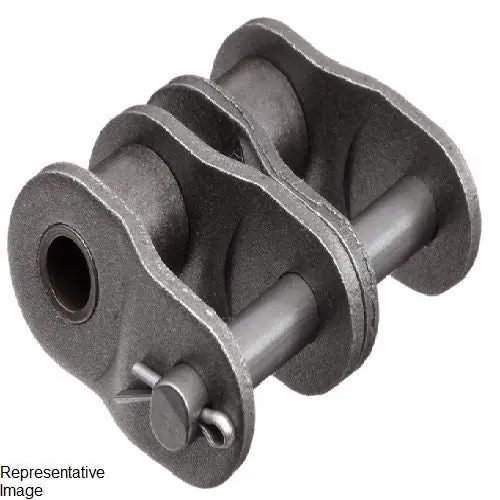 HKK Chain HKKRC100CHL3 Connecting Offset Link ANSI 100 Triple Strand Cottered 1 1/4 in Pitch x 3/4 in Roller Dia