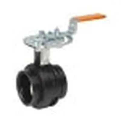Victaulic V040761ST2 Vic-300 MasterSeal 4 in Ductile Iron Grooved Nitrile 10 Position Handle with Memory Stop Butterfly Valve