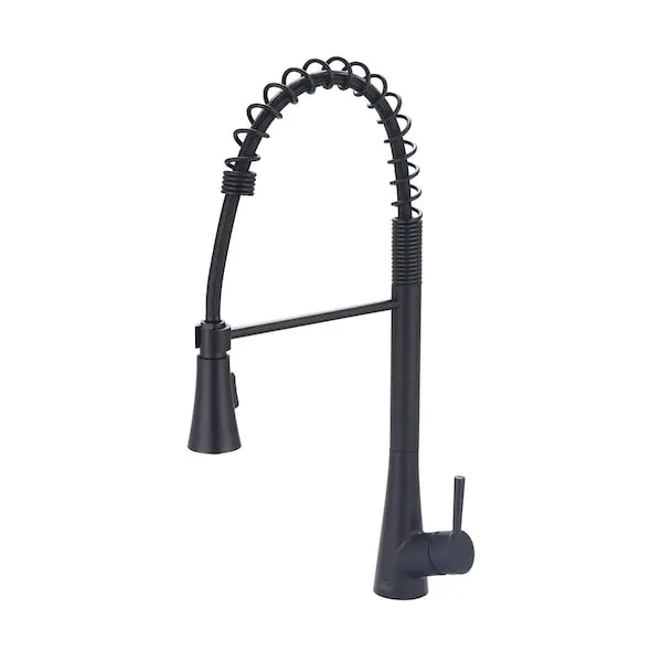 Pioneer K-5010-MB i2 Single-Handle Pull-Down Sprayer Kitchen Faucet with Pre-Rinse Sprayer in Matte Black