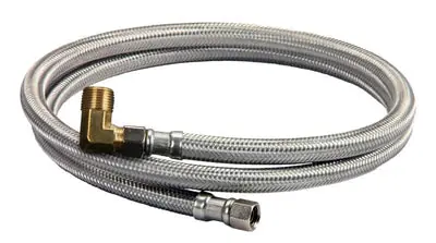 Everflow 27796PR-NL Braided Dishwasher Supply Connector with Elbow