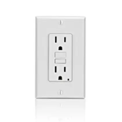 Leviton N7599-E 15 Amp 125 Volt Phase X Shallow Non-Tamper Resistant GFCI Receptacle 20 Amp-125 Volt Feed-Through