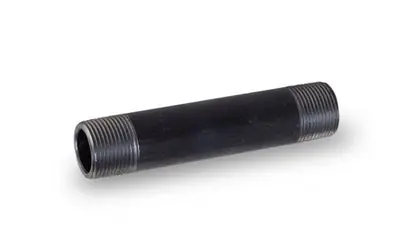 Everflow NRLB0124 1/2 x 4 Black Left/Right Nipple