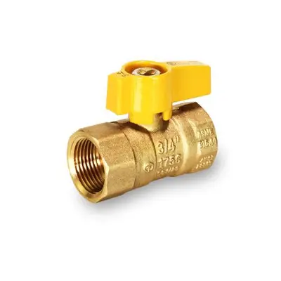 Everflow 4534Y 3/4 Gas Ball Valve FIP X FIP Yellow Handle