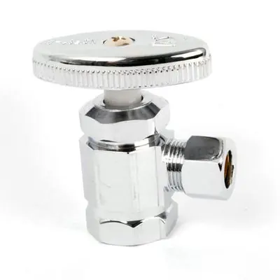 Everflow 71138PR-NL 3/8 FIP X 3/8 OD COMP Multi Turn Angle Stop Lead Free