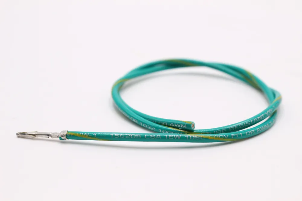 CaptiveAire WIRE_CRIMPED_GR-YW18 Green And Yellow Wire With Mini Universal MATE-N-LOK Crimp - 18
