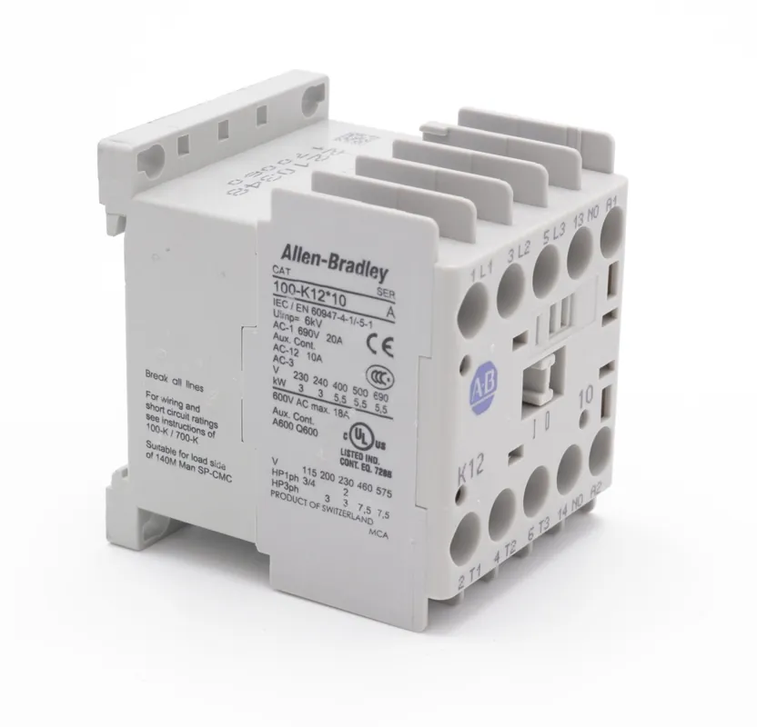 CAPTIVEAIRE 100-K12D10 120VAC Din Rail Mounted Motor Contactor Screw Terminals 12A