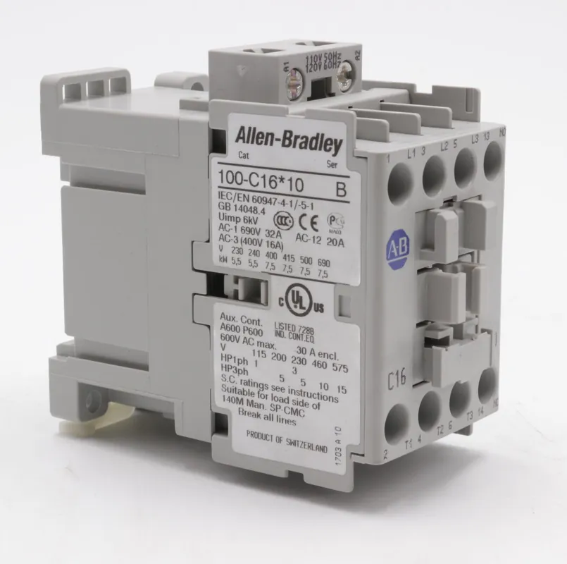 CAPTIVEAIRE 100-C16D10 120 VAC Din Rail Mounted Motor Contactor
