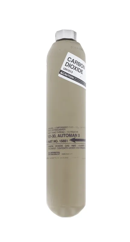 CaptiveAire 15851 Double Tank Carbon Dioxide Cartridge For Ansul R-102 Systems