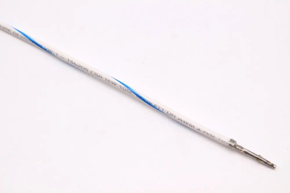 CaptiveAire WIRE_CRIMPED_WH-BL12 White And Blue Wire With Mini Universal MATE-N-LOK Crimp - 12
