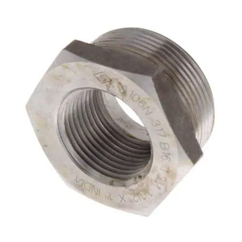 Merit Brass C3514-2416 1-1/2 x 1 3000# A105N Carbon Steel Hex Bushing NPT