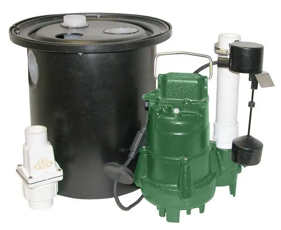 Zoeller 135-0005 115 V Single Port Drain Pump System With Polypropylene Basin & Lid
