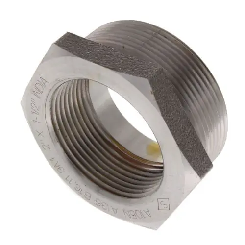 Merit Brass C3514-3224 2 x 1-1/2 3000# A105N Carbon Steel Hex Bushing NPT