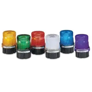 Federal Signal FB2PST-120R Fireball Strobe Warning Light, 120 VAC, Strobe Tube Lamp, Red