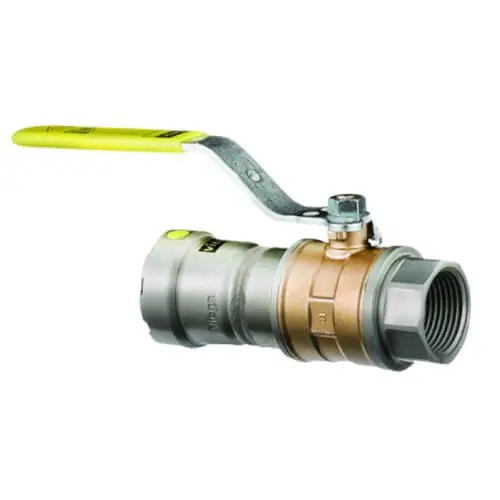 Viega 30645 1-1/4 x 1-1/4, MegaPressG x MegaPressG, 125 PSI, Bronze, Locking Handle, Ball Valve