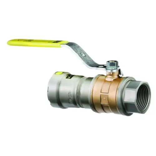 Viega 30650 1-1/2 x 1-1/2 MegaPressG x MegaPressG 125 PSI Bronze Locking Handle Ball Valve
