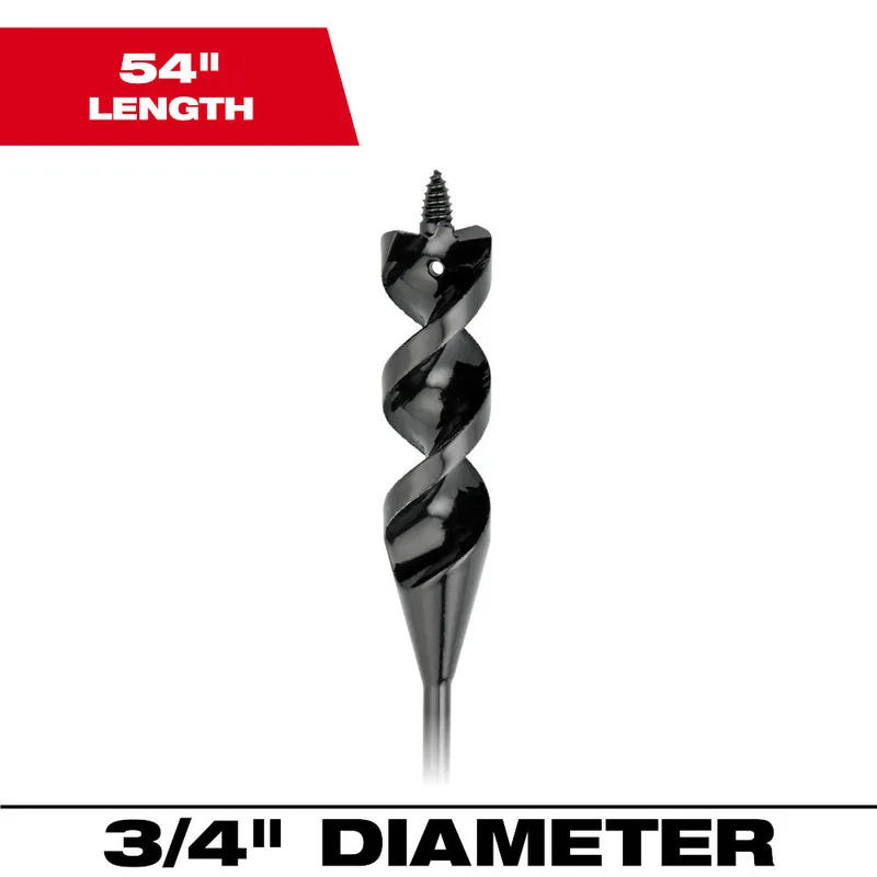 Milwaukee 48-13-8275 Heavy Duty Cable Bit 3/4 in Diameter 54 in Overall Length