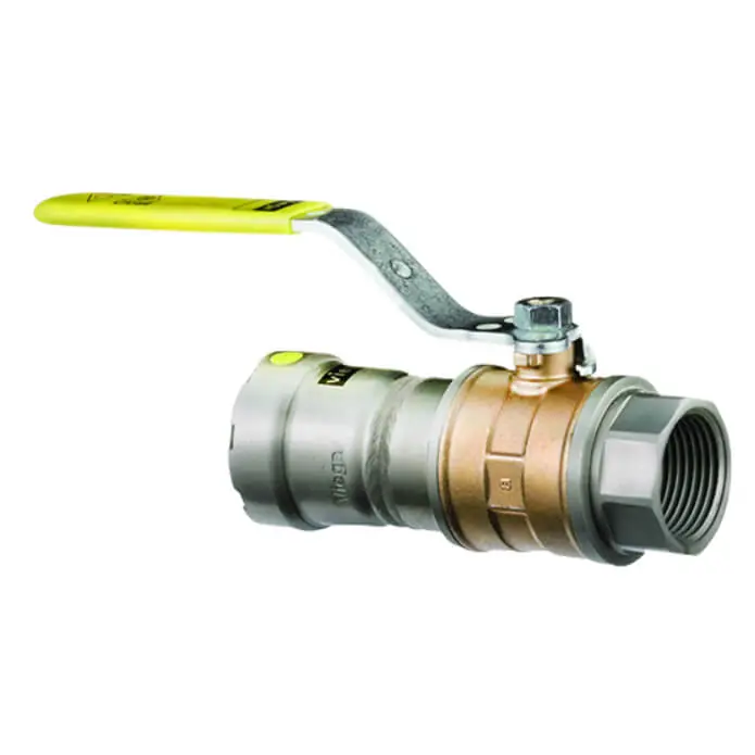 Viega 30635 3/4 x 3/4 MegaPressG x MegaPressG 125 PSI Bronze Locking Handle Ball Valve