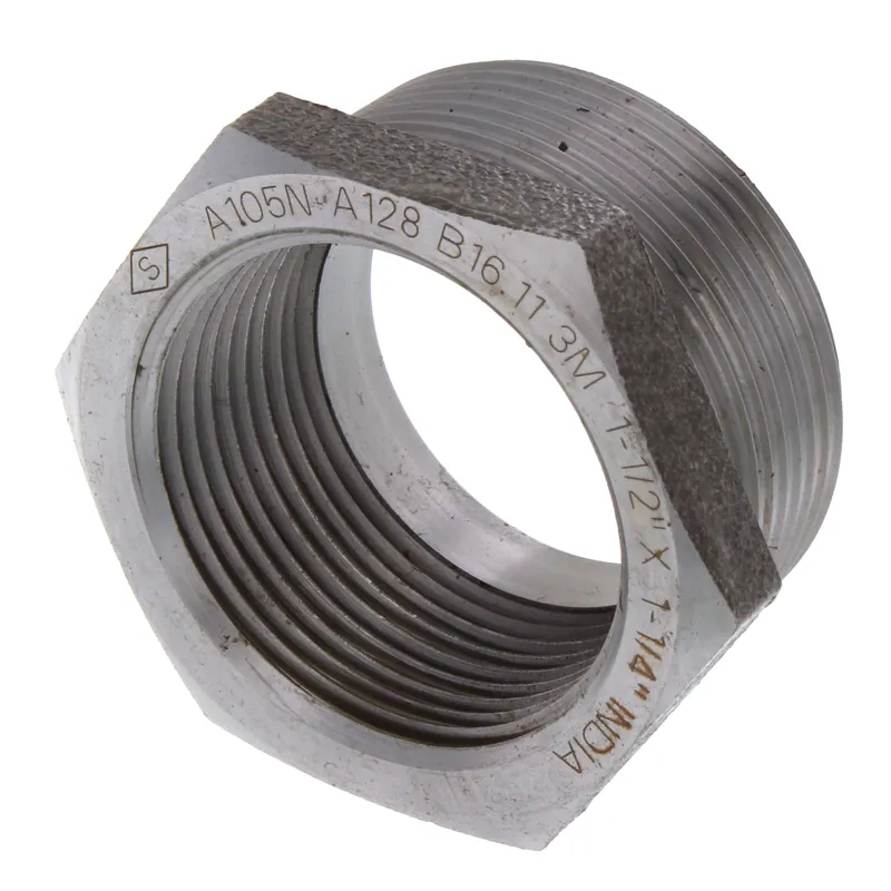 Merit Brass C3514-2420 1-1/2 x 1-1/4 3000# A105N Carbon Steel Hex Bushing NPT