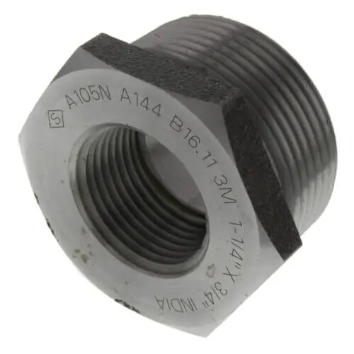 Merit Brass C3514-2008 1-1/4 x 1/2 3000# A105N Carbon Steel Hex Bushing NPT