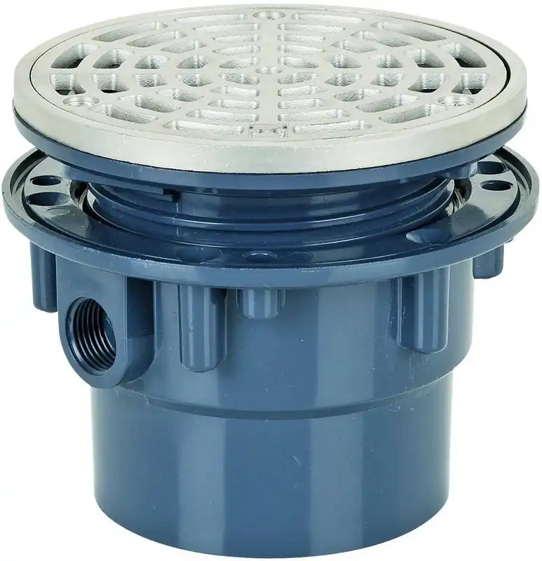 Sioux Chief 842-3PSR On-Grade 3 x 4 In. Hub Plastic Stainless Steel Floor Drain