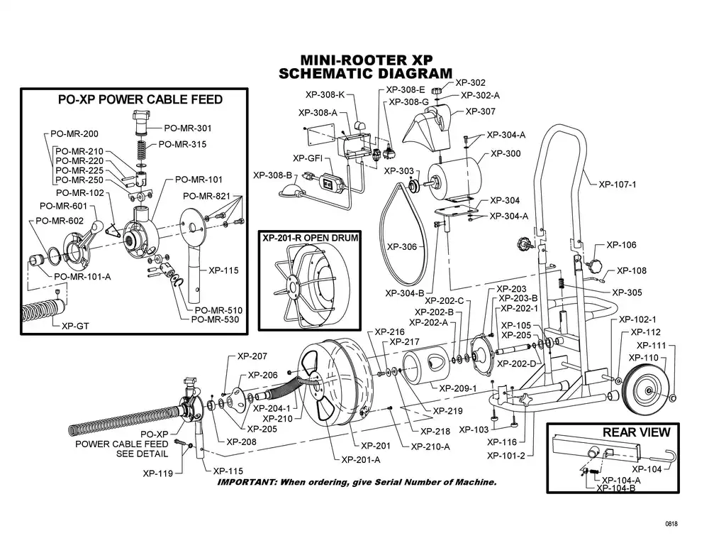 General Wire PO-XP MINI-ROOTER POWER CABLE FEED ONLY XP