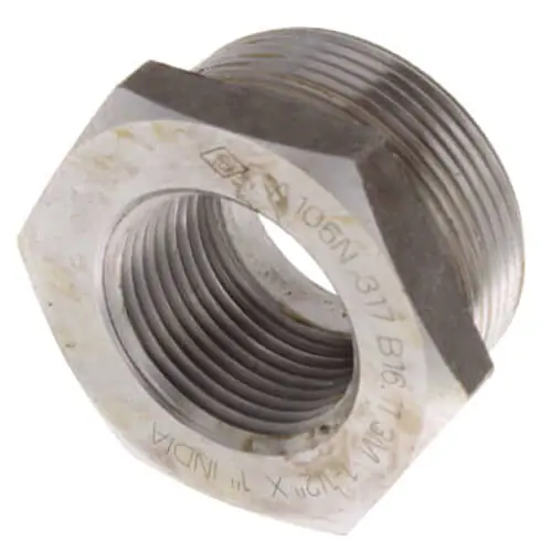 Merit Brass C3514-2412 1-1/2 x 3/4 3000# A105N Carbon Steel Hex Bushing NPT