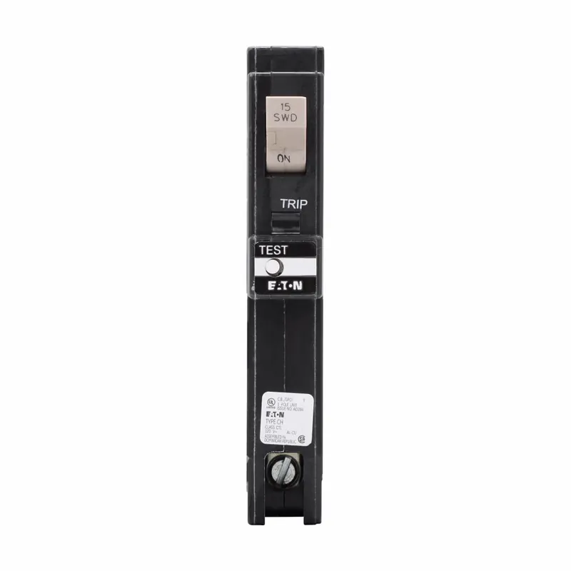 Eaton CHFGFT115PN Eaton CH GFCI Circuit Breaker 15 A 10 kA Interrupt 1 Pole