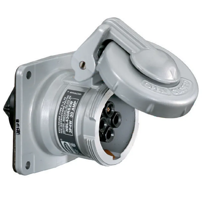 Hubbell HBL430RS1W PS, IEC, Receptacle, 3P4W, 30A 600V, S1
