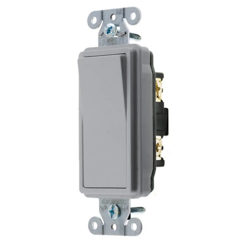 Hubbell DS115GY SWITCH, DECO SER, SP, 15A 120/277V, GY