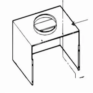Weil-McLain 443-300-104 LGB Gas Boiler Draft Hood, Horizontal, Size E
