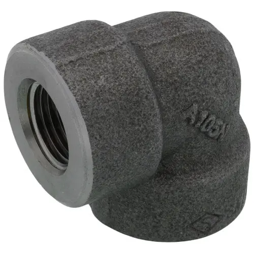 Merit Brass C3501-08 1/2 3000# A105N Carbon Steel 90° Elbow NPT
