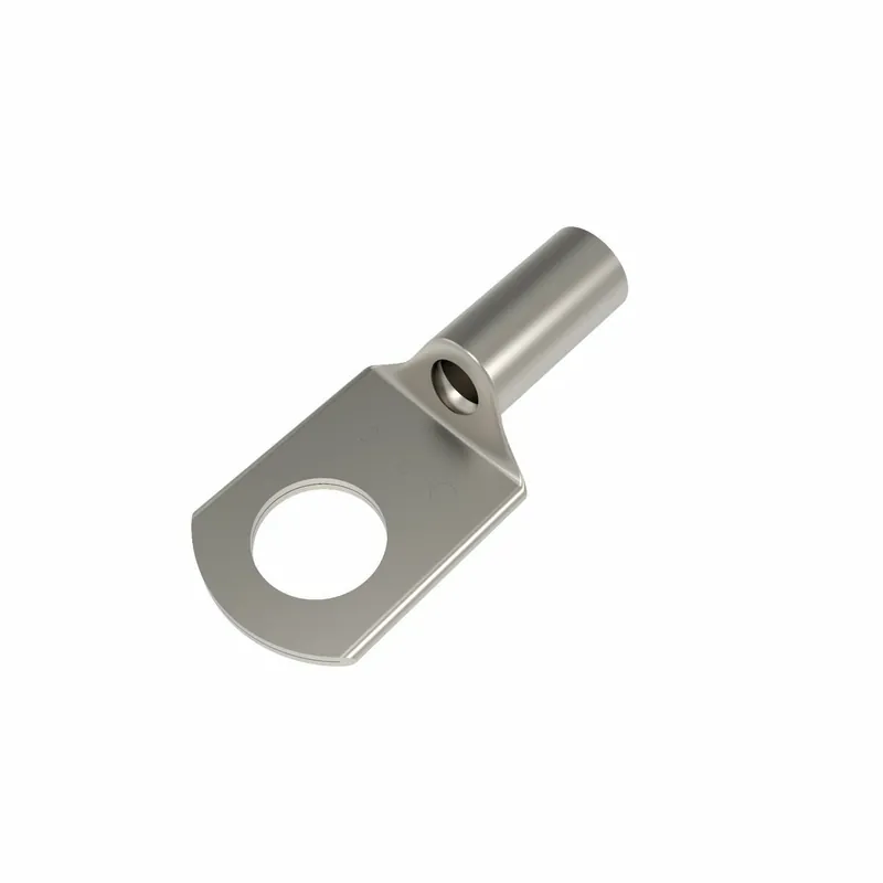 Burndy YAV10T4BOX Copper Compression Lug, Ring Tongue, 1 Hole w/ Inspection Hole, 12-10 AWG, 3/8 Stud, Short Barrel