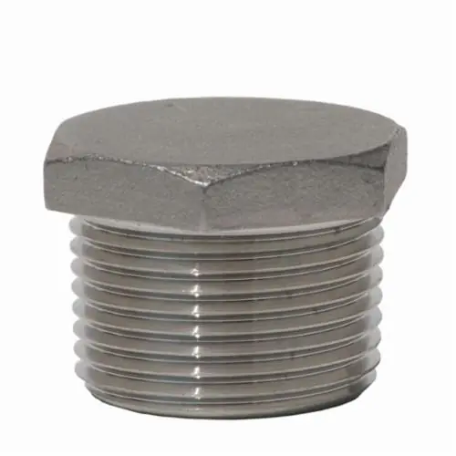 Merit Brass K417H-06 Hex Head Pipe Plug, 3/8 in Nominal, MNPT End Style, 150 lb