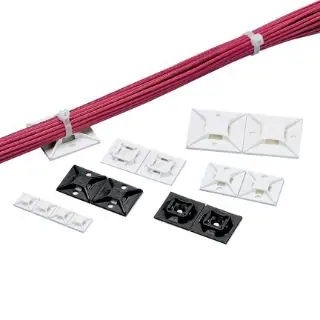 Panduit ABMS-A-C Cable Tie Mount 2-Way Rubber Adhesive Tape Mount 0.19 in W Tie