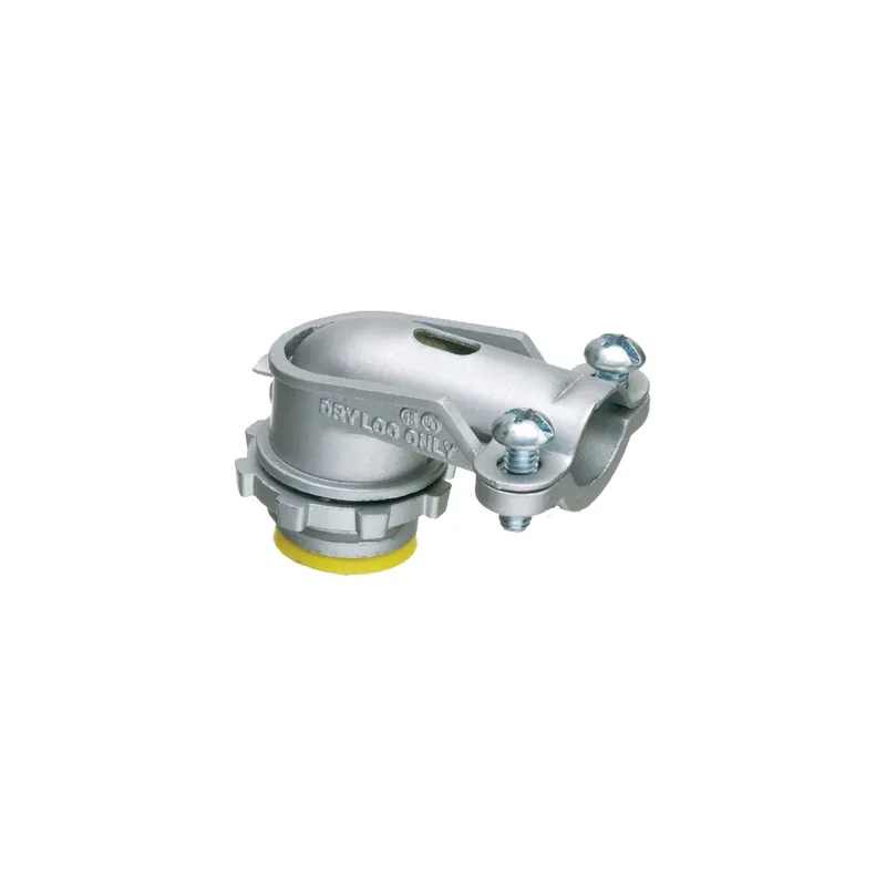 Arlington 851A Zinc Die-Cast, 90 Degree 2 Screw Flex Connector for Aluminum and Steel Flex