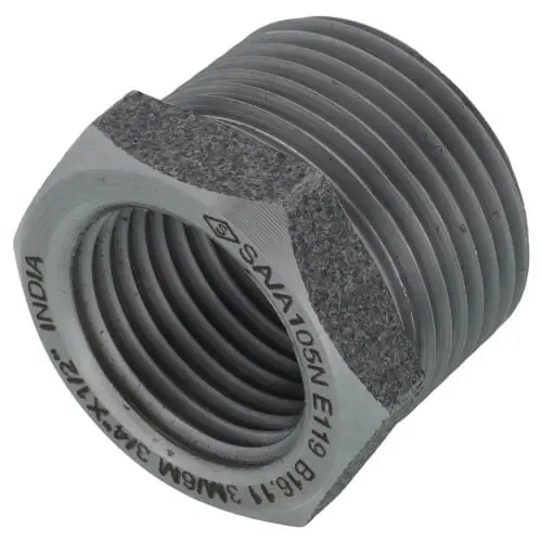 Merit Brass C3514-1208 3/4 x 1/2 3000# A105N Carbon Steel Hex Bushing NPT