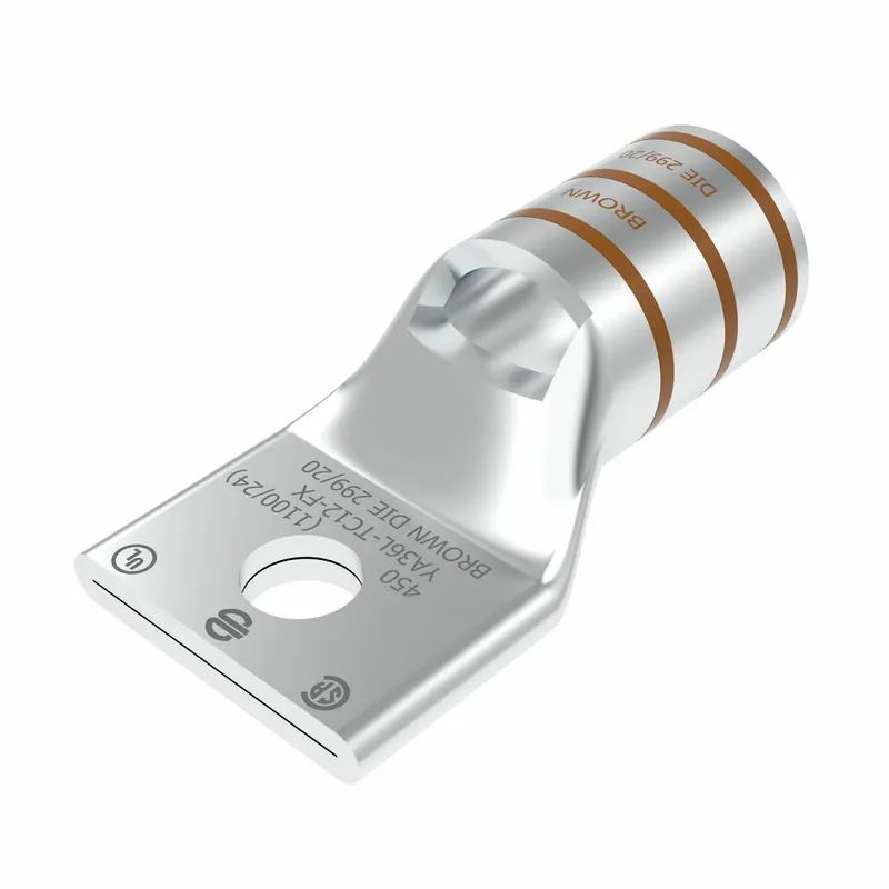 BURNDY YA36LTC12FX 500 kcmil G, H, 444 DLO CU One Hole 1/2 Stud Size Standard Barrel Inspection Window Internal Chamfer