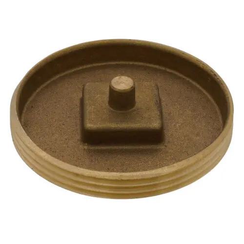 Oatey 42743 3 Brass Cleanout Plug with Recessed Head