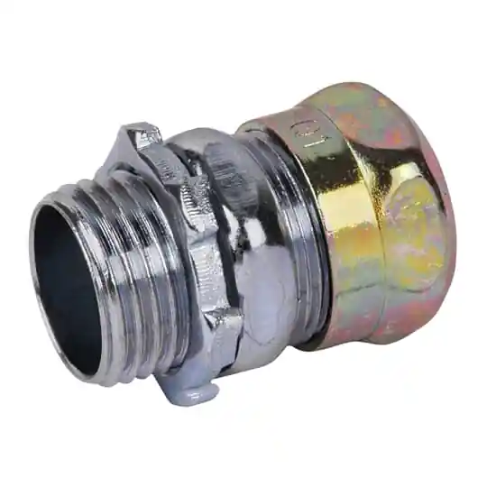 Steel City TC113AN-RT 1 EMT Compression Connector, Steel - Non-Insulated - Raintight