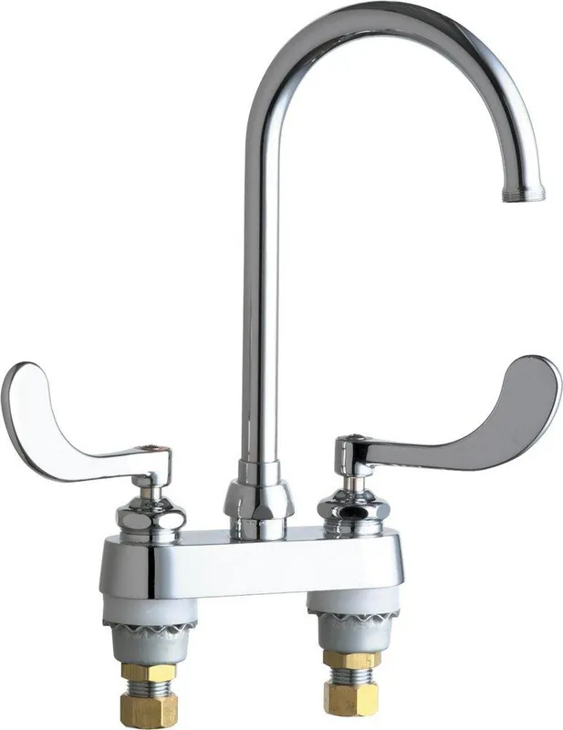 Chicago Faucets 895-317GN2AABCP Two Handle Kitchen Faucet in Polished Chrome