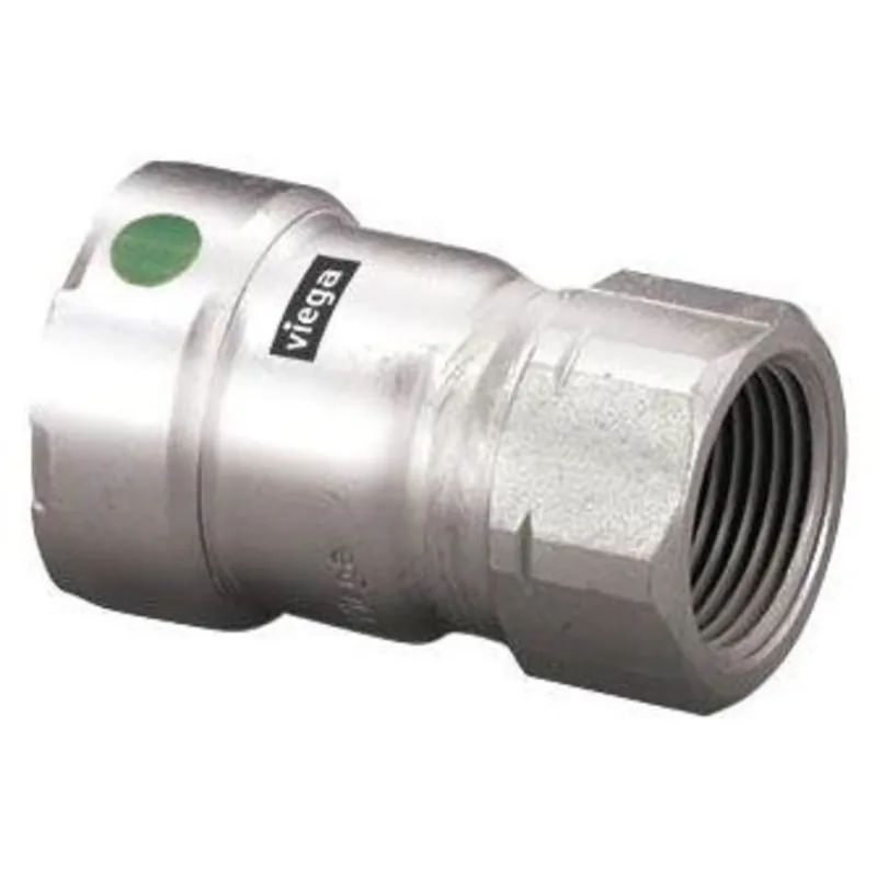 Viega 90265 3/4 MegaPress 316 Stainless Steel Female Adapter (Press x Female)