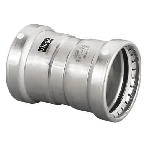 Viega 95655 4 MegaPress XL 304 Stainless Steel Coupling w/ Stop