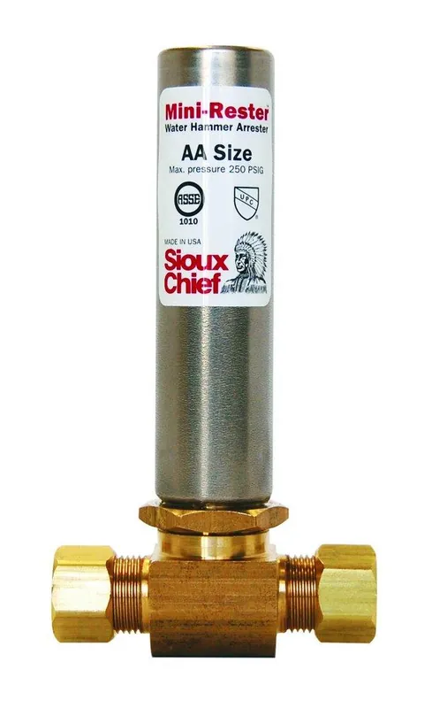 Sioux Chief 660-GTC1 Mini-Rester 3/8 in. Stainless Steel and Plastic OD Compression Water Hammer Arrestor