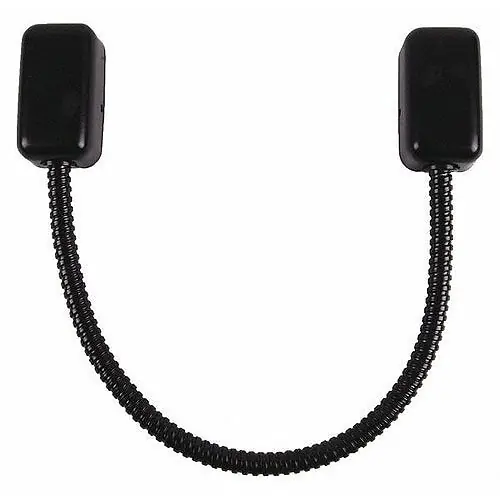 Keedex K-DL38BLK Armored Door Loop, 3/8 x 18 Flexible Conduit, Powder Coated Black