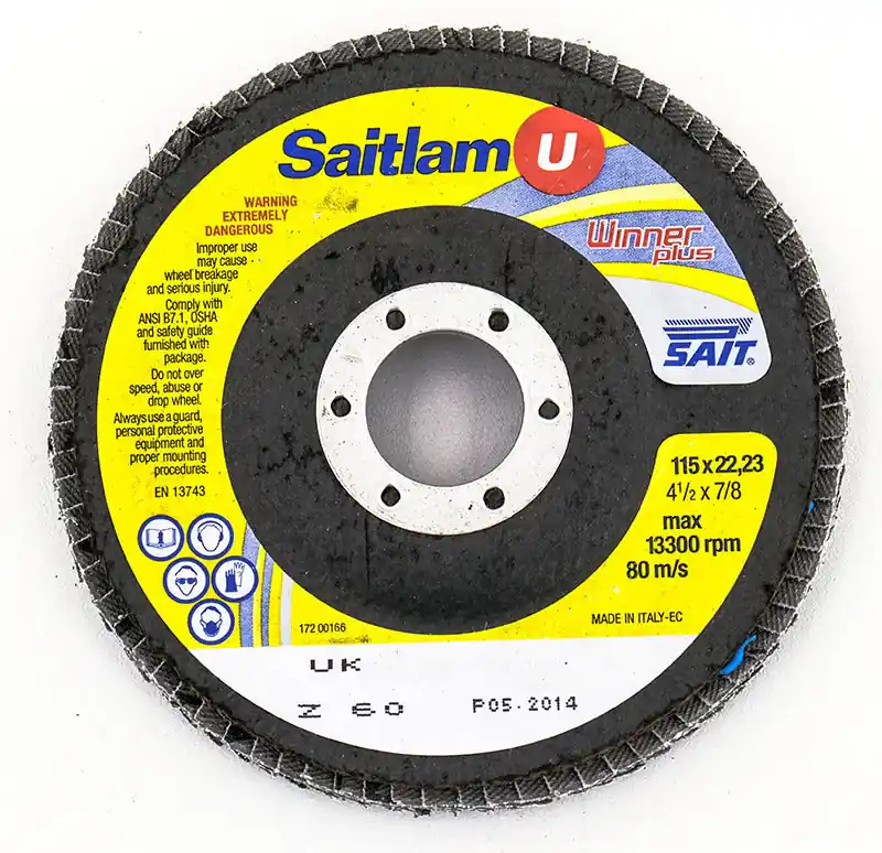 United Abrasives SAIT 71211 4-1/2 x 7/8 Arbor 120 Grit Flap Wheel